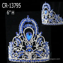 Dark Blue Elegent Queen Pageant Crown